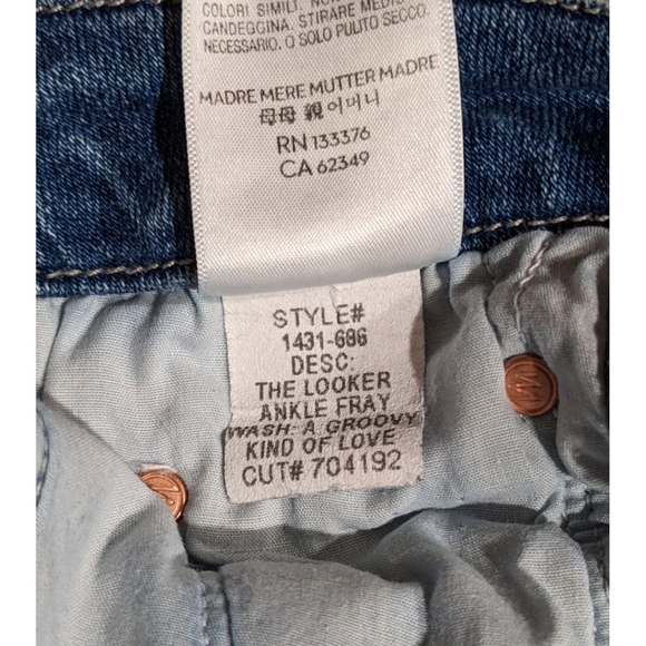 Like New Mother The Looker Ankle Fray A Groovy Kind of Love Jeans Size 27 - Picture 4 of 5